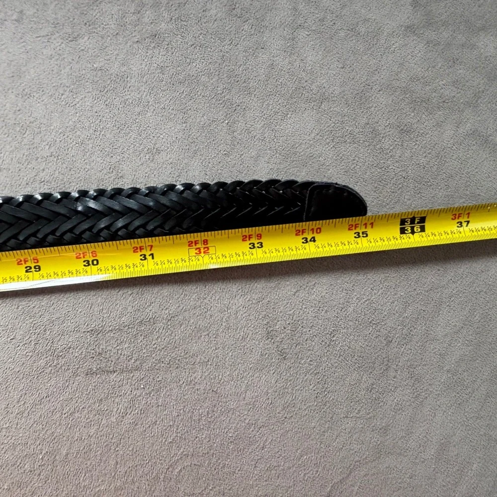 Levis Boys Braided Genuine Leather Belt Black Brown Reversible Size 30-32 L